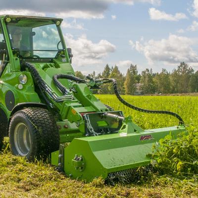 Compact loader mowing