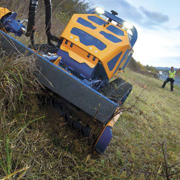 Flail mowing in action
