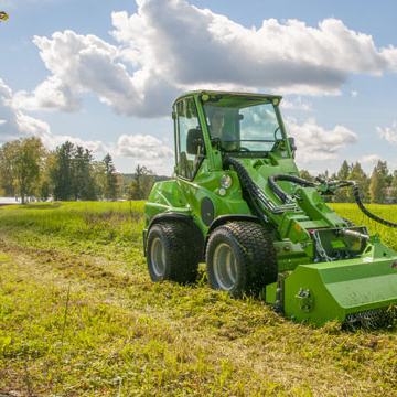 Flail mowing in action