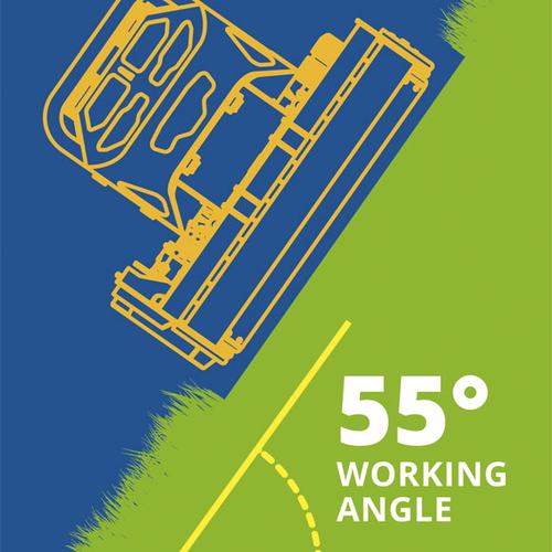 Working at angle on bank